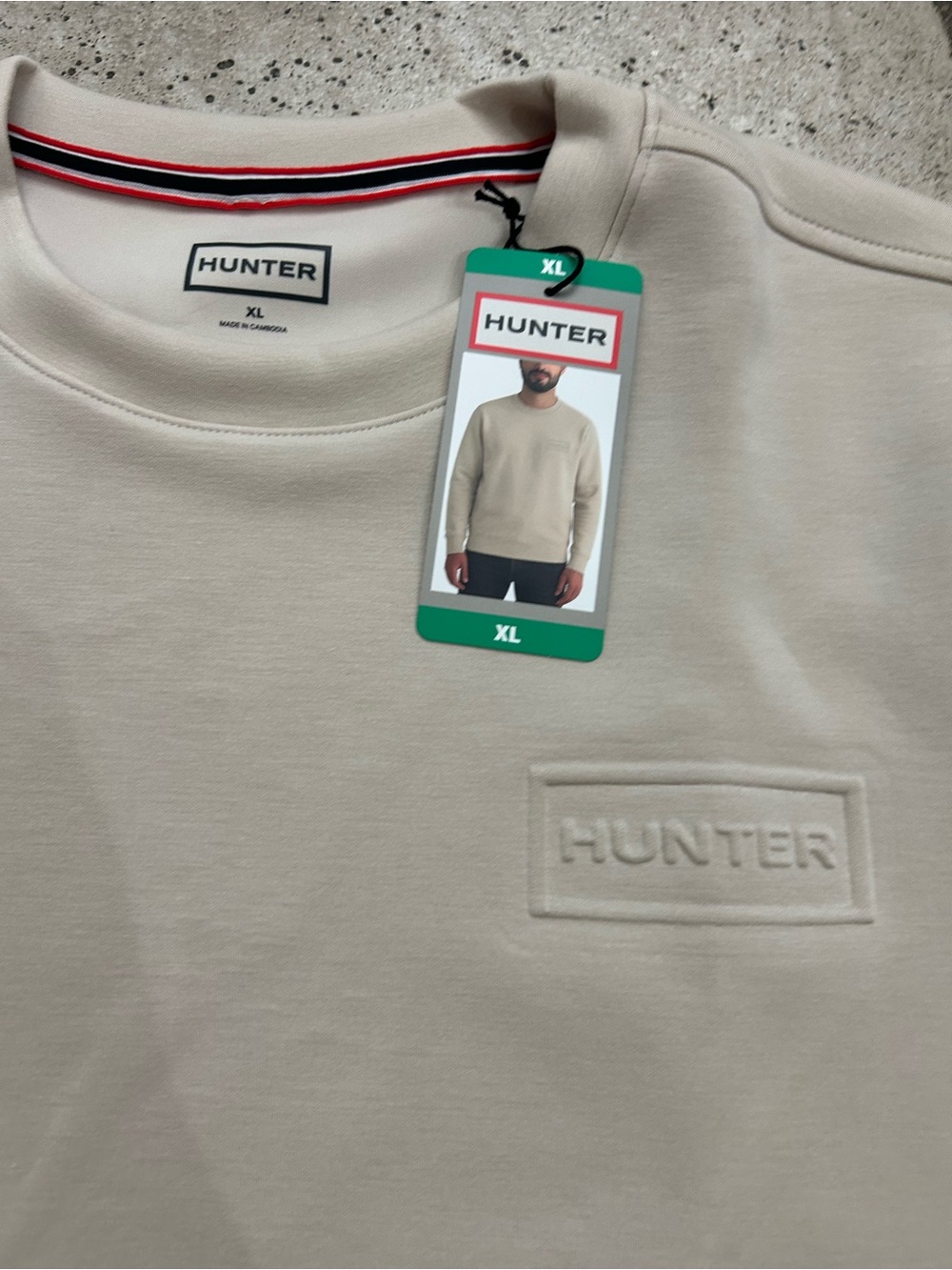 NWT Hunter Men's Sweatshirt tan - Picture 7 of 10